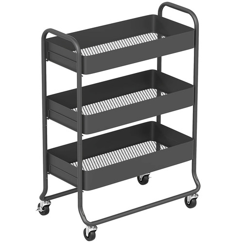 Homcom tier storage trolley - homcom, 3-tier