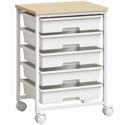 Homcom slim storage trolley - homcom,