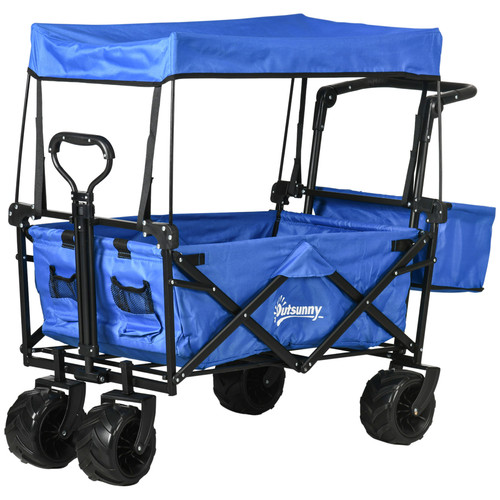 Outsunny folding trolley cart - outsunny,
