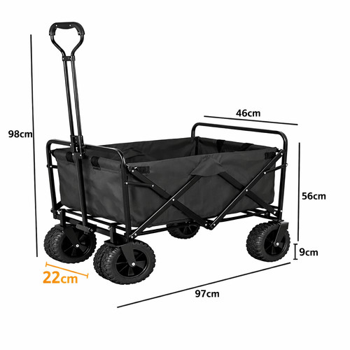 Folding garden trolley wagon - garden,