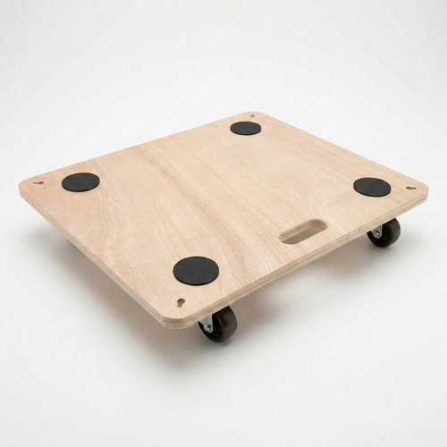Wooden dolly trolley wheels - dolly, on