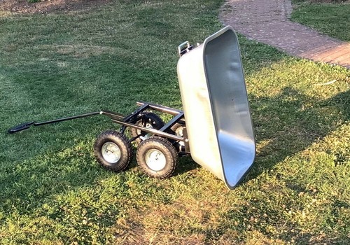 Garden trolley wheel tipping - garden, 4