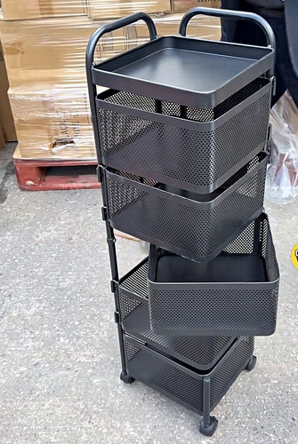 Black metal kitchen utility - kitchen,