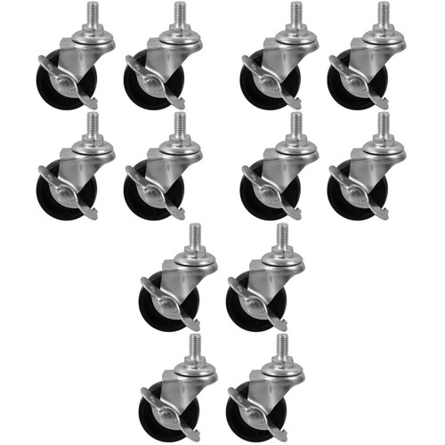 12pcs reusable black metal - pp,
