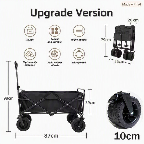 Folding garden trolley wagon - folding,