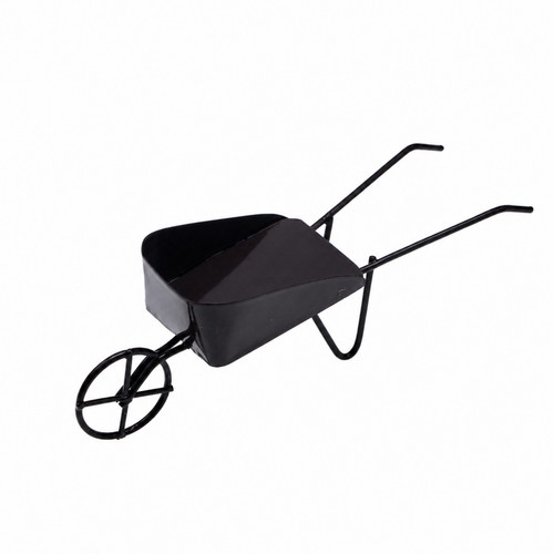 Iron wheelbarrow style garden - wheelbarrow-style,