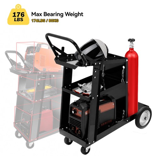Tier trolley welding cart - 3-tier,
